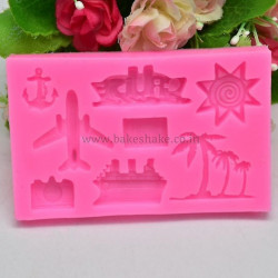 Vacation And Travel Silicone Fondant Mould