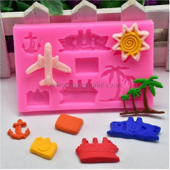 Vacation And Travel Silicone Fondant Mould