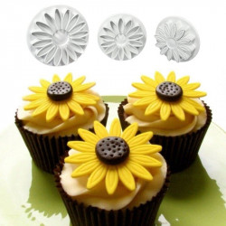 Veined Sunflower, Gerbera And Daisy Plunger Cutter Set