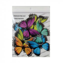 Vibrant Big Size Wafer Butterfly WPC - 16 (8 Pcs Pack) - Tastycrafts