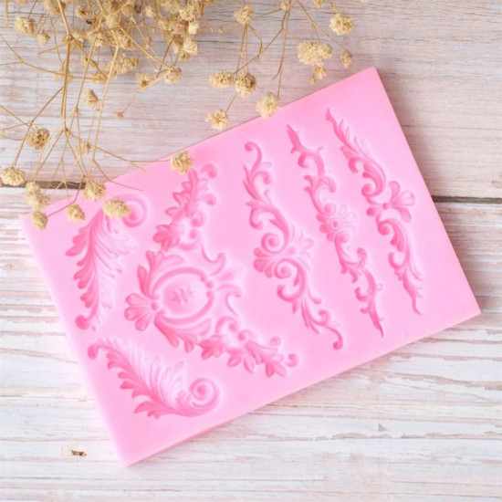Vintage Curlicues Scroll Lace Silicone Fondant Mould