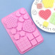 Waffle Flower, Heart, Cube Shape Silicone Chocolate Mould