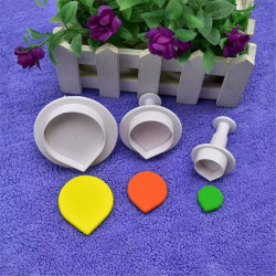 Water Drop Plunger Cutter Set of 3 Pieces