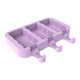 Wave Design 3 Cavity Silicone Popsicle Mould