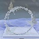 White Butterfly Crystal Hoop Ring Cake Decoration