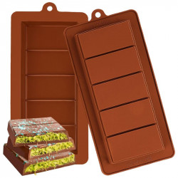 Wide Rectangular Bar Shape Kunafa Chocolate Mould