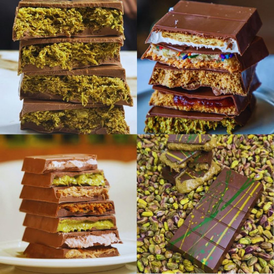 Wide Rectangular Bar Shape Kunafa Chocolate Mould