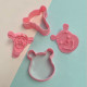 Winner Bear and Tiger Cookie Cutter and Embosser