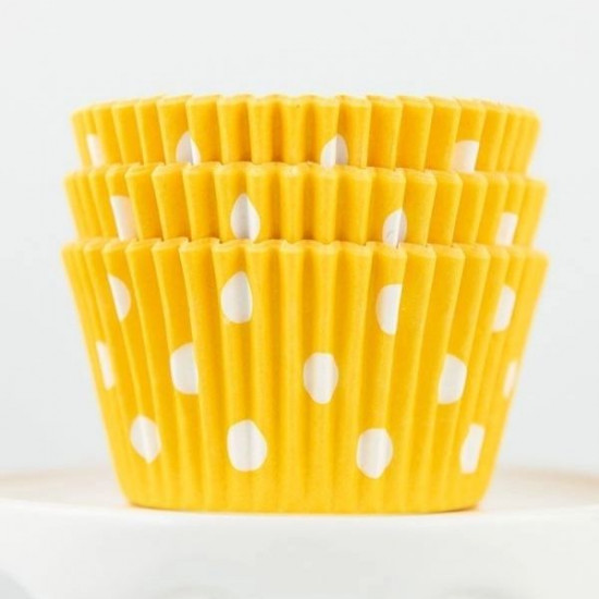 Yellow Polka Dots Muffin Liner