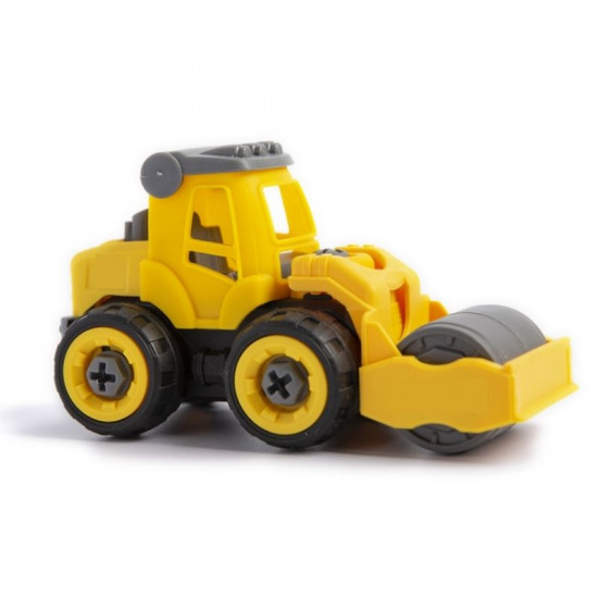 Yellow Road Roller Truck Cake Topper